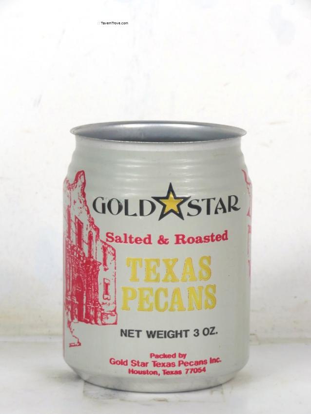 Item 101482 1984 Gold Star Texas Pecans 3oz Can Houston Tab Top Can