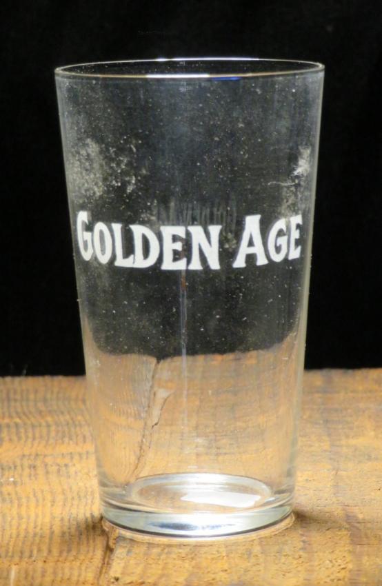 Golden Age Ginger Ale 3¾ Inch Etched Glass