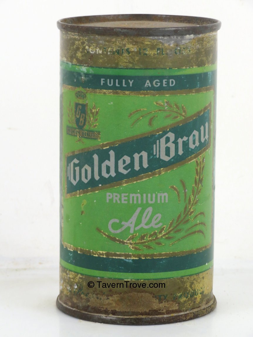 Brau Item #38615 1954 Golden Brau Premium Ale Flat Top Can 72-19
