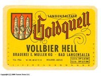 Goldquell Vollbier Hell