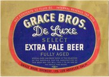 Grace Bros. De Luxe Extra Pale Beer