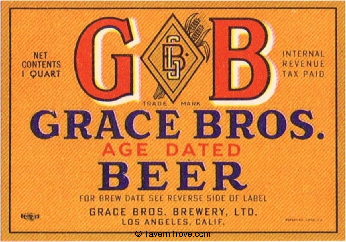 Grace Bros. GB Age Dated Beer
