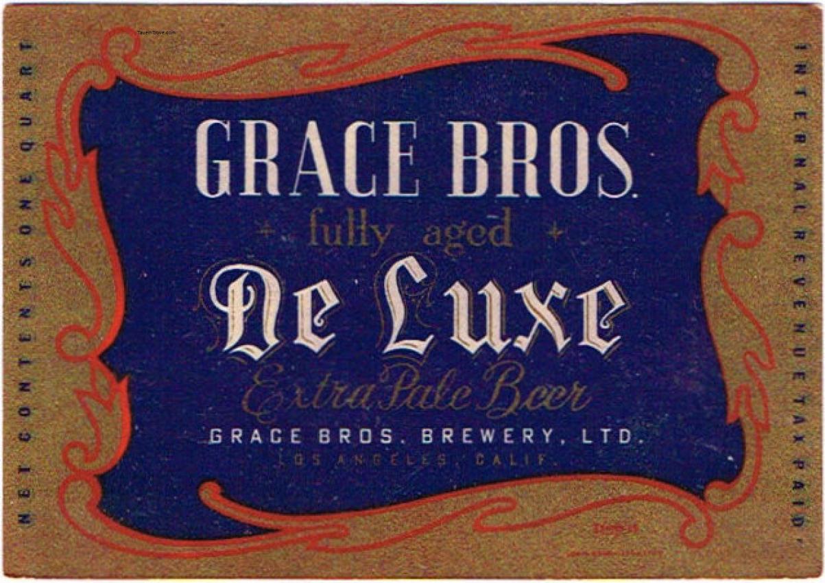 Grace Bros. De Luxe Extra Pale Beer
