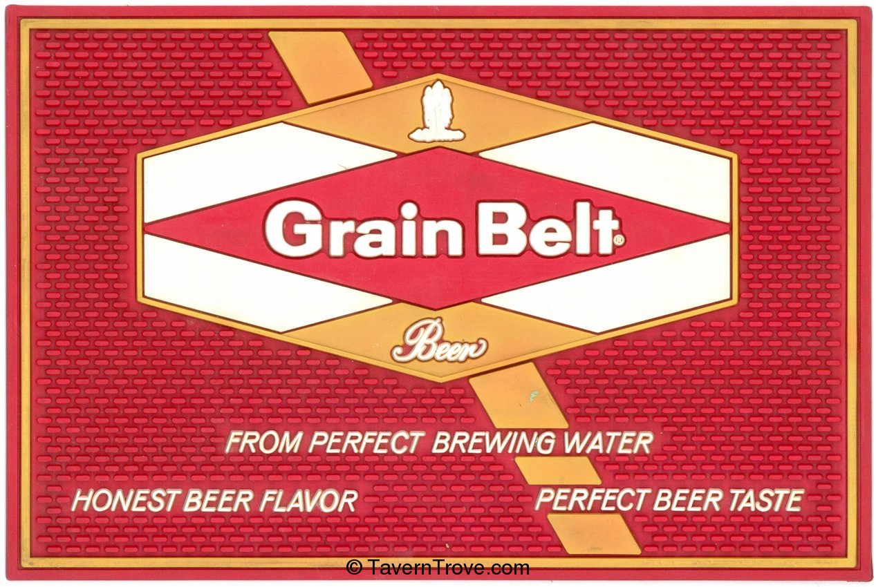 Item #95498 1967 Grain Belt Beer Bar Mat Backbar Sign