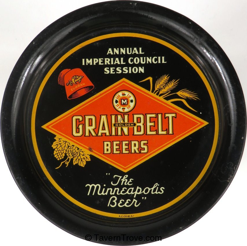 Grain Belt Beers Shriners Tip Tray