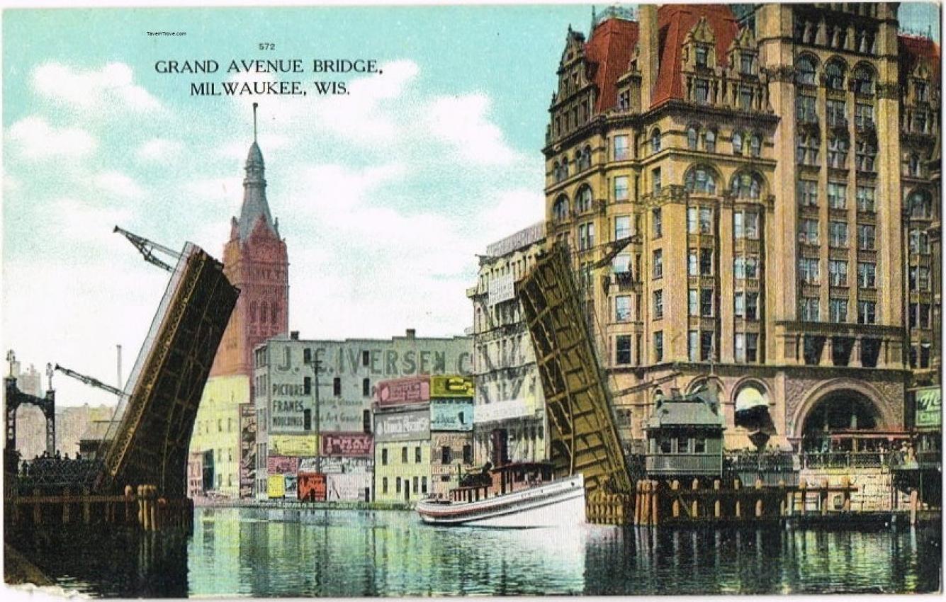 Pabst Building at Grand Avenue Bridge Bridge