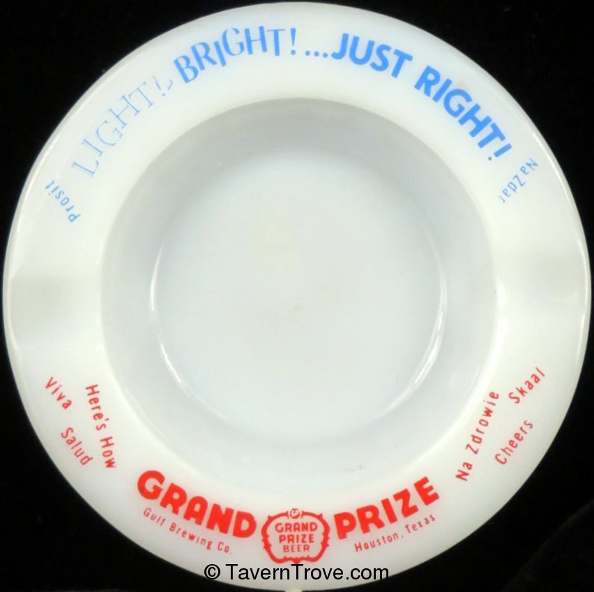 Grand Prize Beer Glass Ash Tray