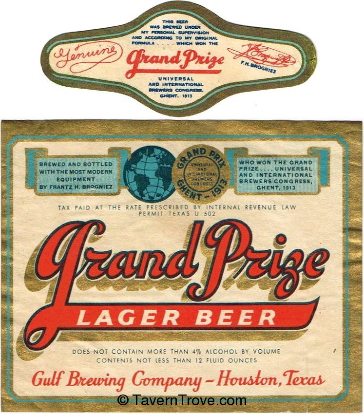 Grand Prize Lager Beer