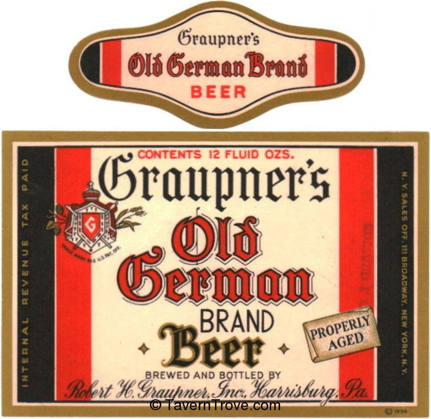 Graupner's Old German Brand Beer