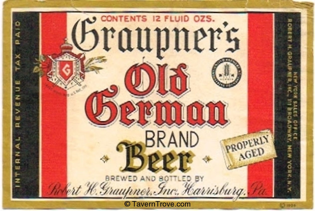 Graupner's Old German Brand Beer