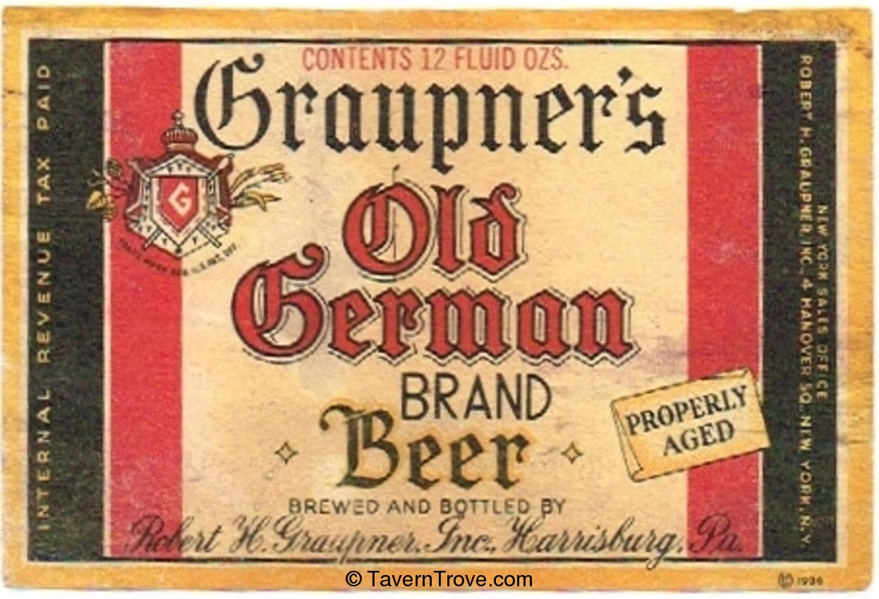Graupner's Old German Brand Beer