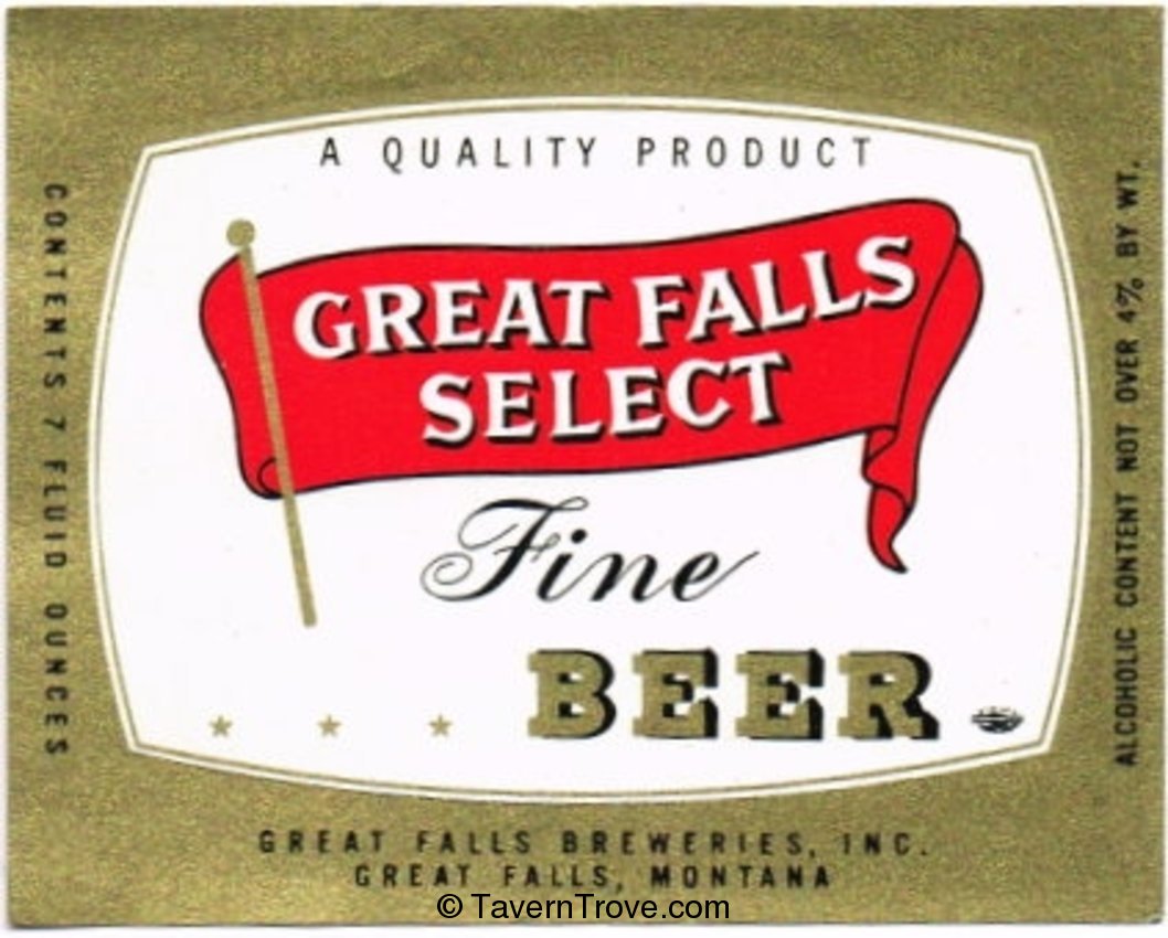 Great Falls Select Beer 