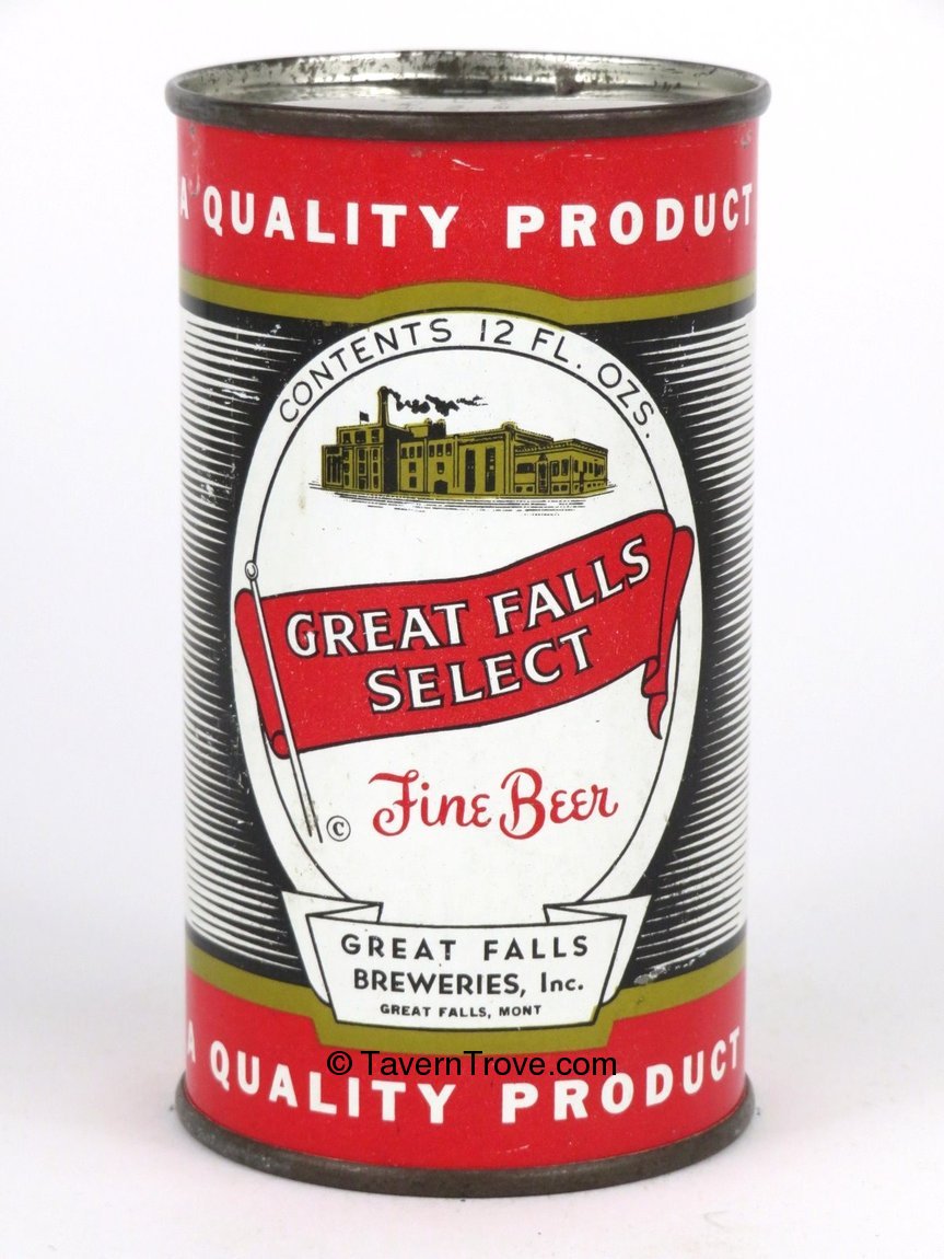 Item 58694 1955 Great Falls Select Beer Flat Top Can 7421