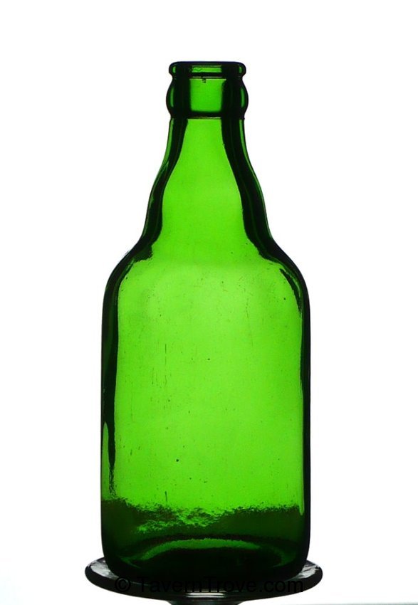 Green Steinie Beer Bottle