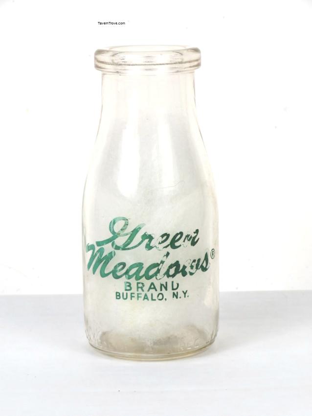 Green Meadows Dairy Half Pint Bottle Buffalo New York