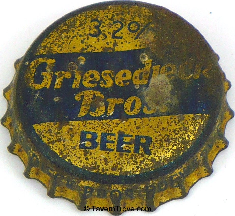 Griesedieck Bros. Beer (metallic gold)