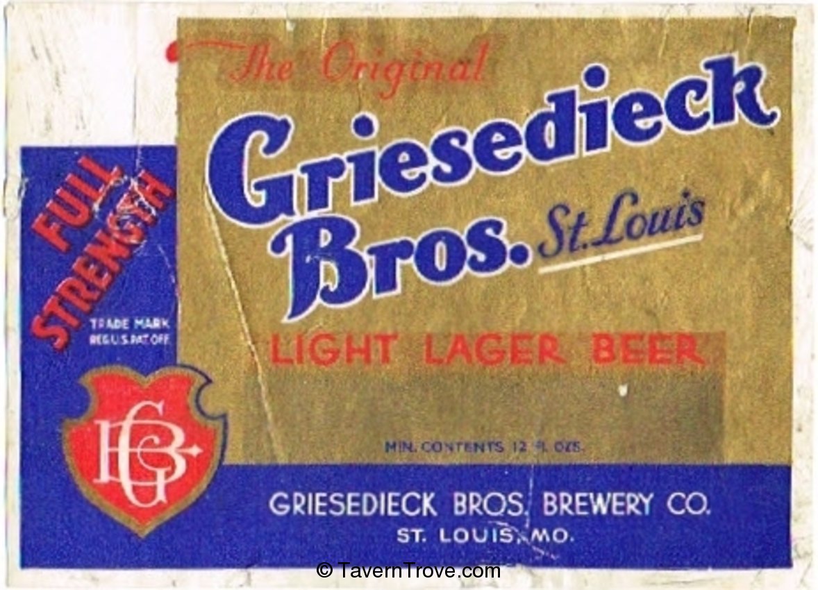 Griesedieck Bros. Light Lager Beer 