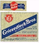 Griesedieck Bros. Light Lager Beer