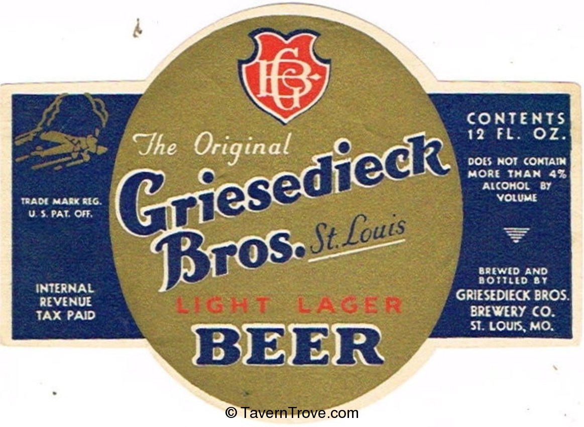 Griesedieck Bros. Light Lager Beer