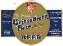 Griesedieck Bros. Light Lager Beer