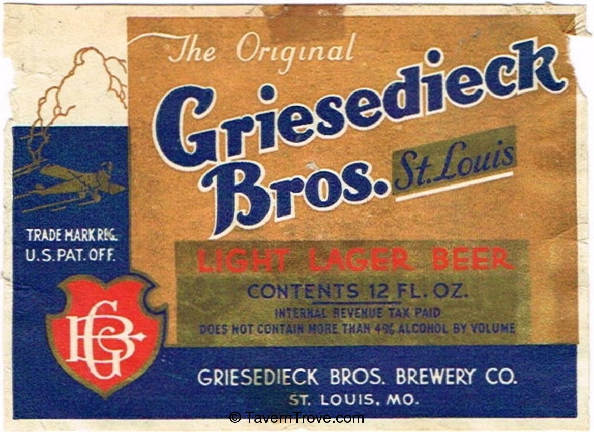 Griesedieck Bros. Light Lager Beer