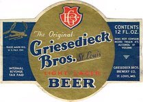 Griesedieck Bros. Light Lager Beer