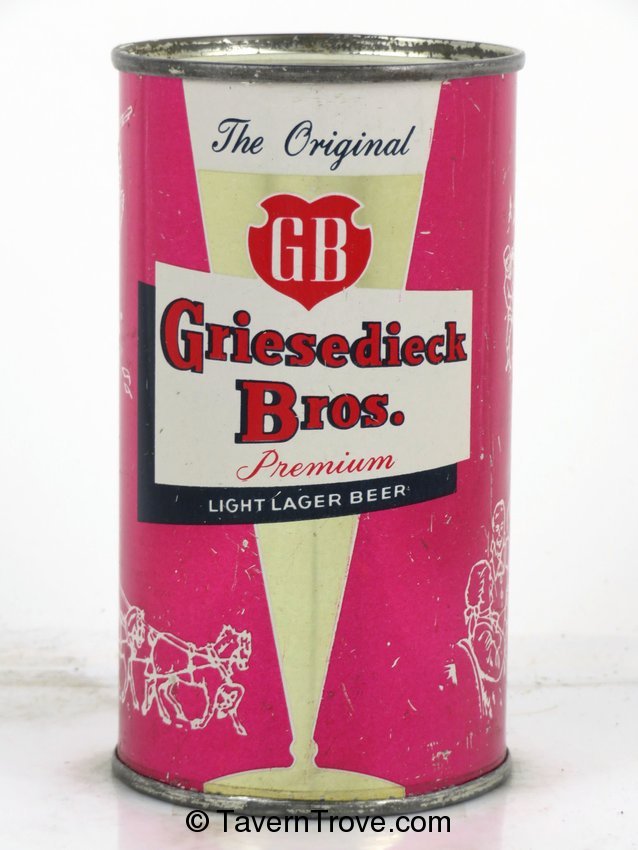 Griesedieck Bros. Light Lager Beer (Burnt Pink)