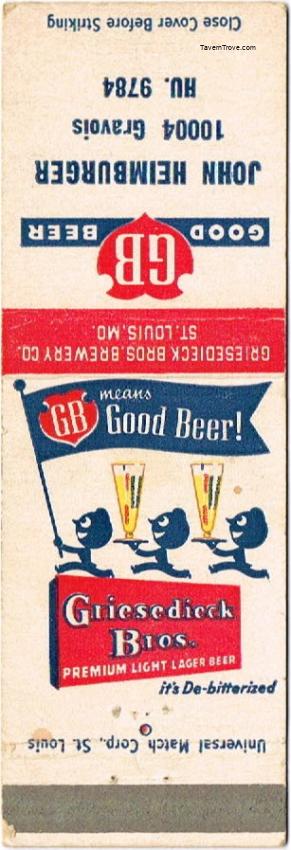 Griesedieck Bros. Light Lager Beer (V1 Reverse)