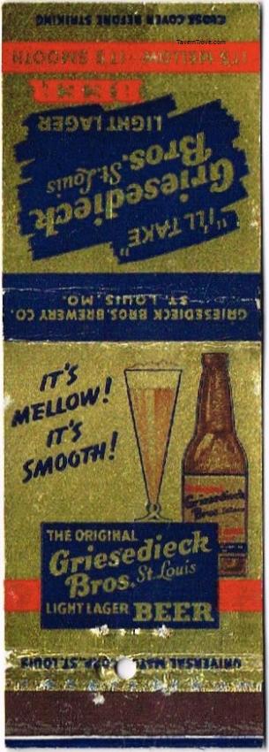 Griesedieck Bros. Light Lager Beer Dupe