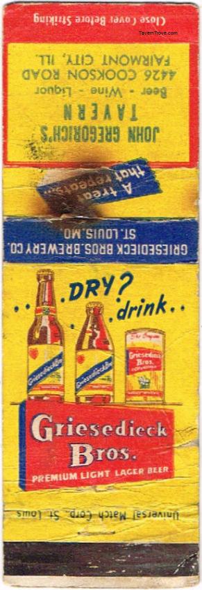 Griesedieck Bros. Premium Light Lager Beer