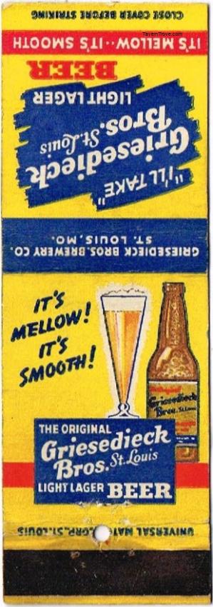 Griesedieck Bros. Premium Light Lager Beer Dupe