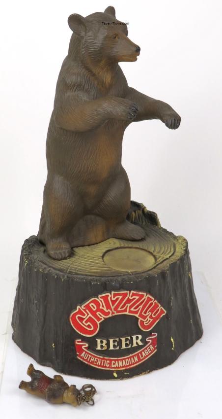 Grizzly Beer Bear Backbar Bottle Display and Keychain