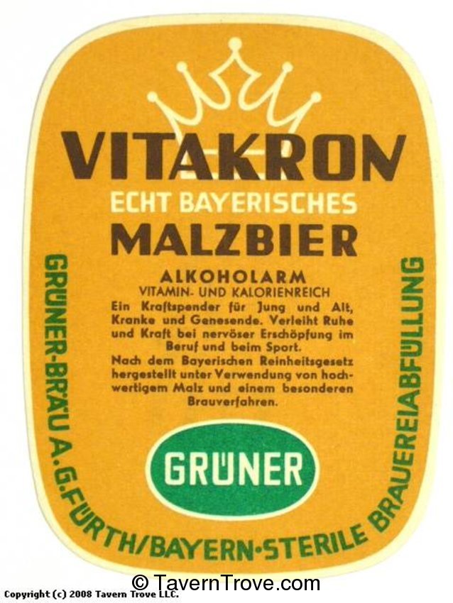 Grüner Vitakron Malzbier