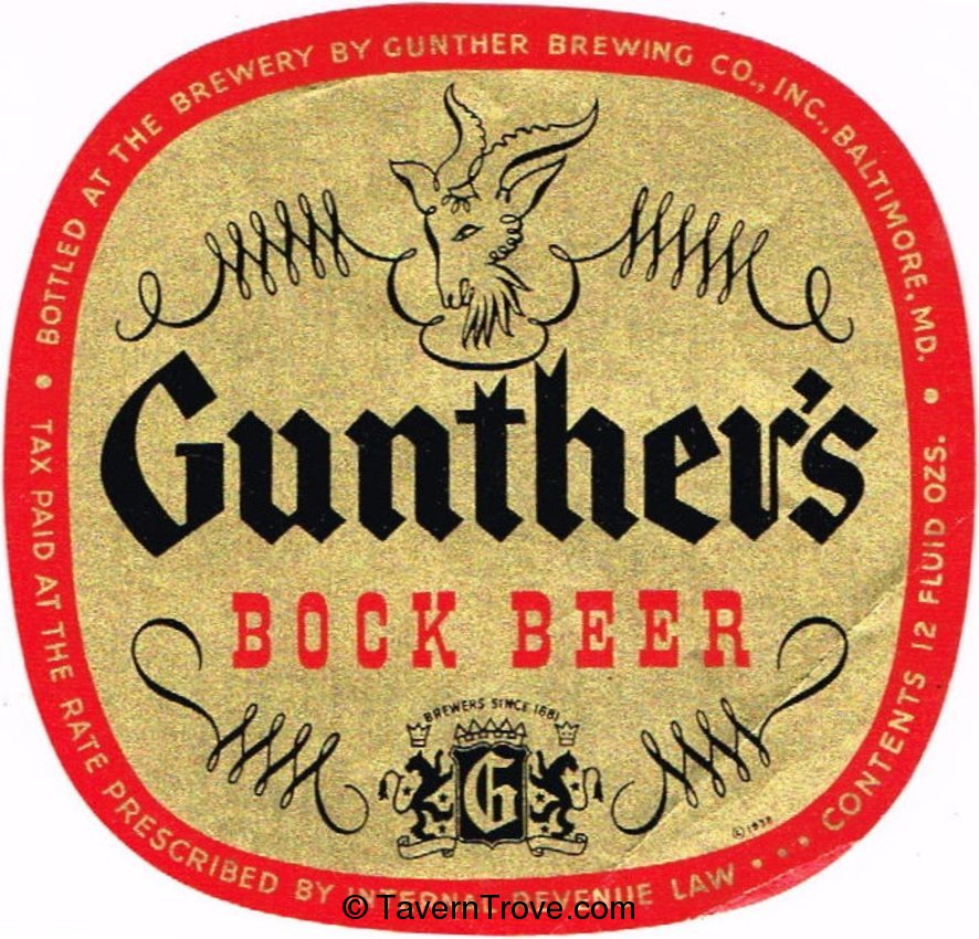 Gunther's Bock Beer