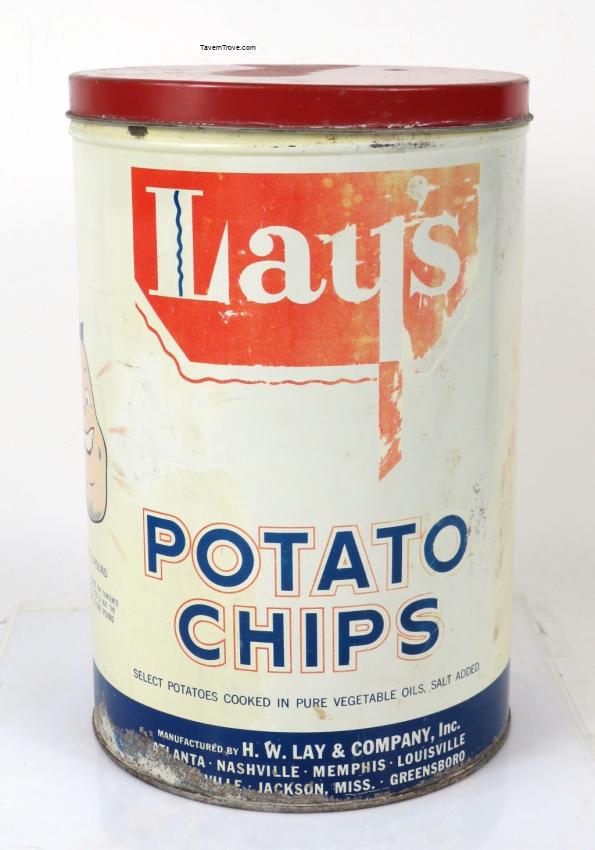 H. W. Lay's Fritos Potato Chips 1 Pound Tin