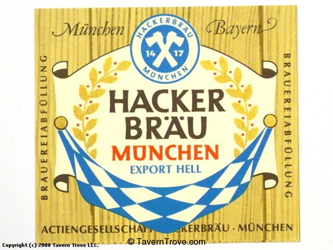 Hacker Bräu München Export Hell