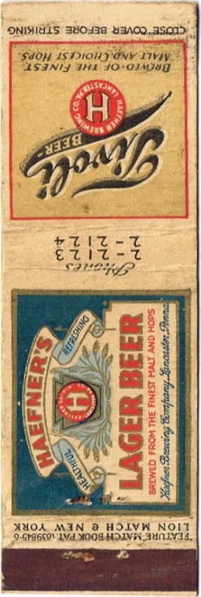 Haefner's Lager/Tivoli Beer