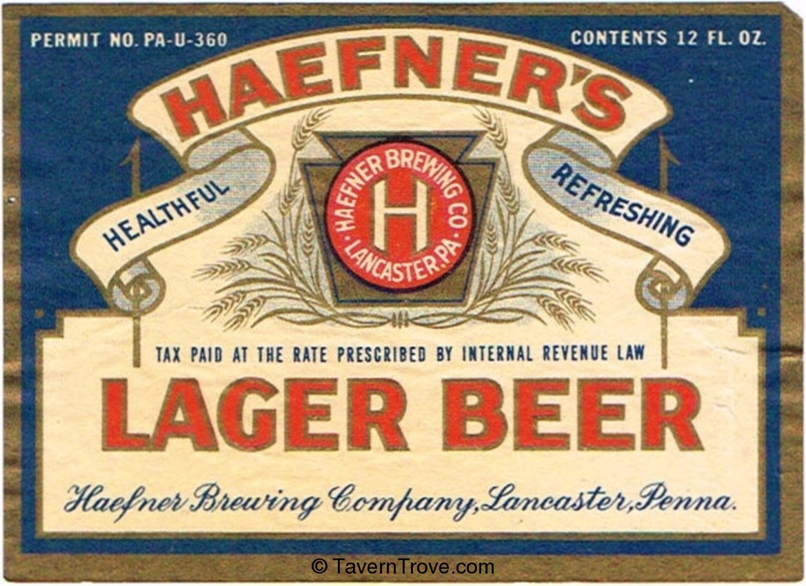 Haefner's Lager Beer