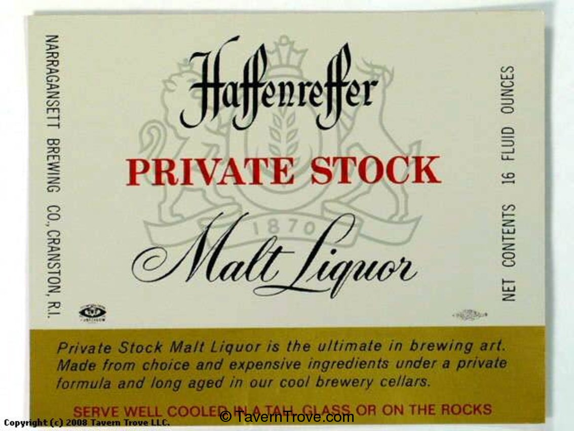 Haffenreffer Malt Liquor