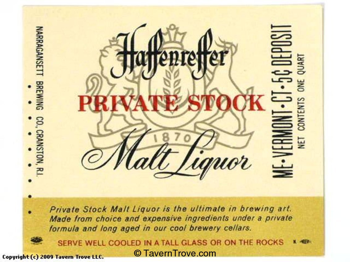 Haffenreffer Malt Liquor