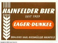 Hainfelder Lager-Dunkel Bier