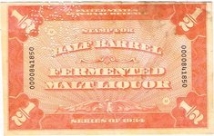 Half Barrel Internal Revenue Tax Stamp