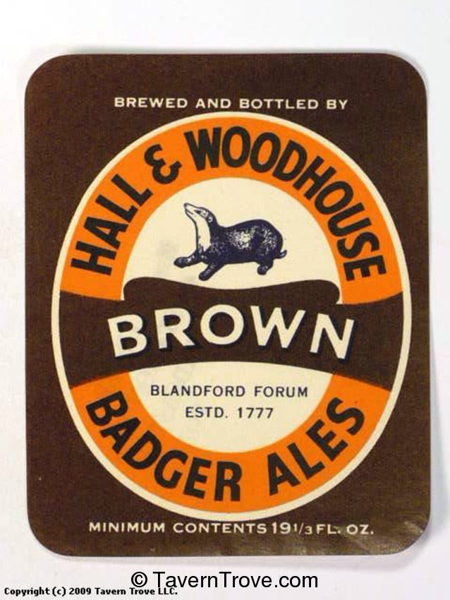 Hall & Woodhouse Brown Badger Ales