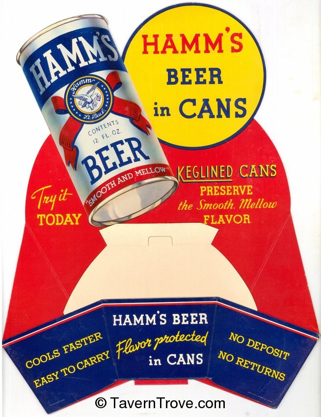 Hamm's Beer Cardboard Basket