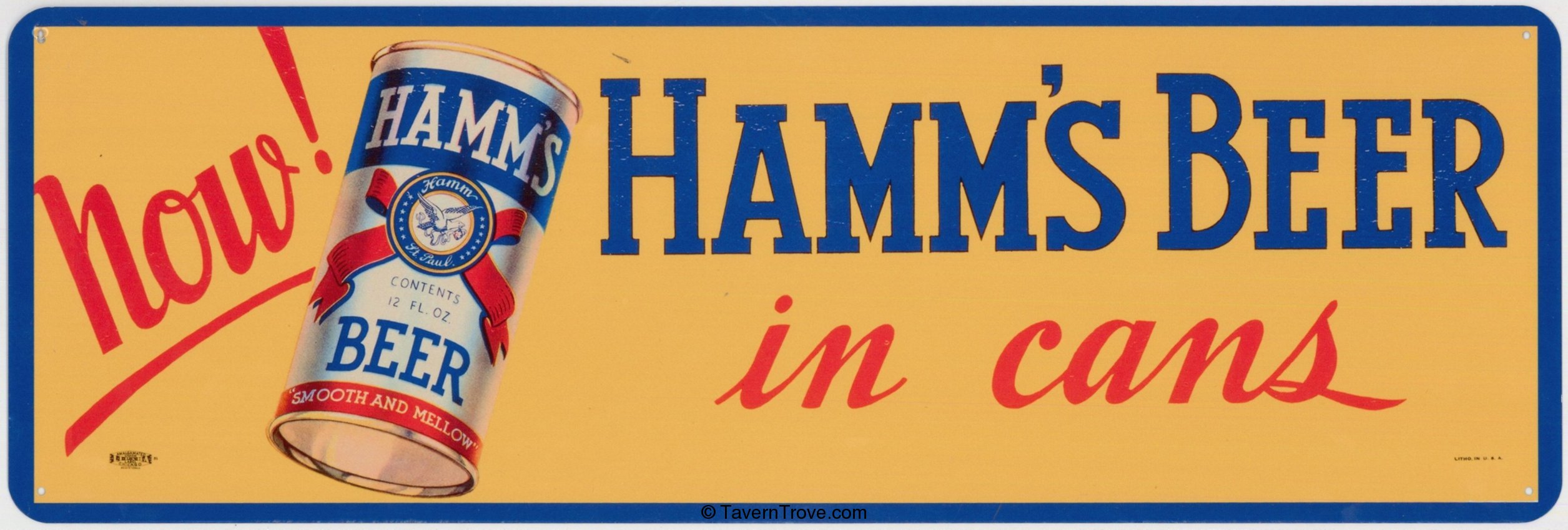 Hamm's Beer Reproduction Aluminum Sign