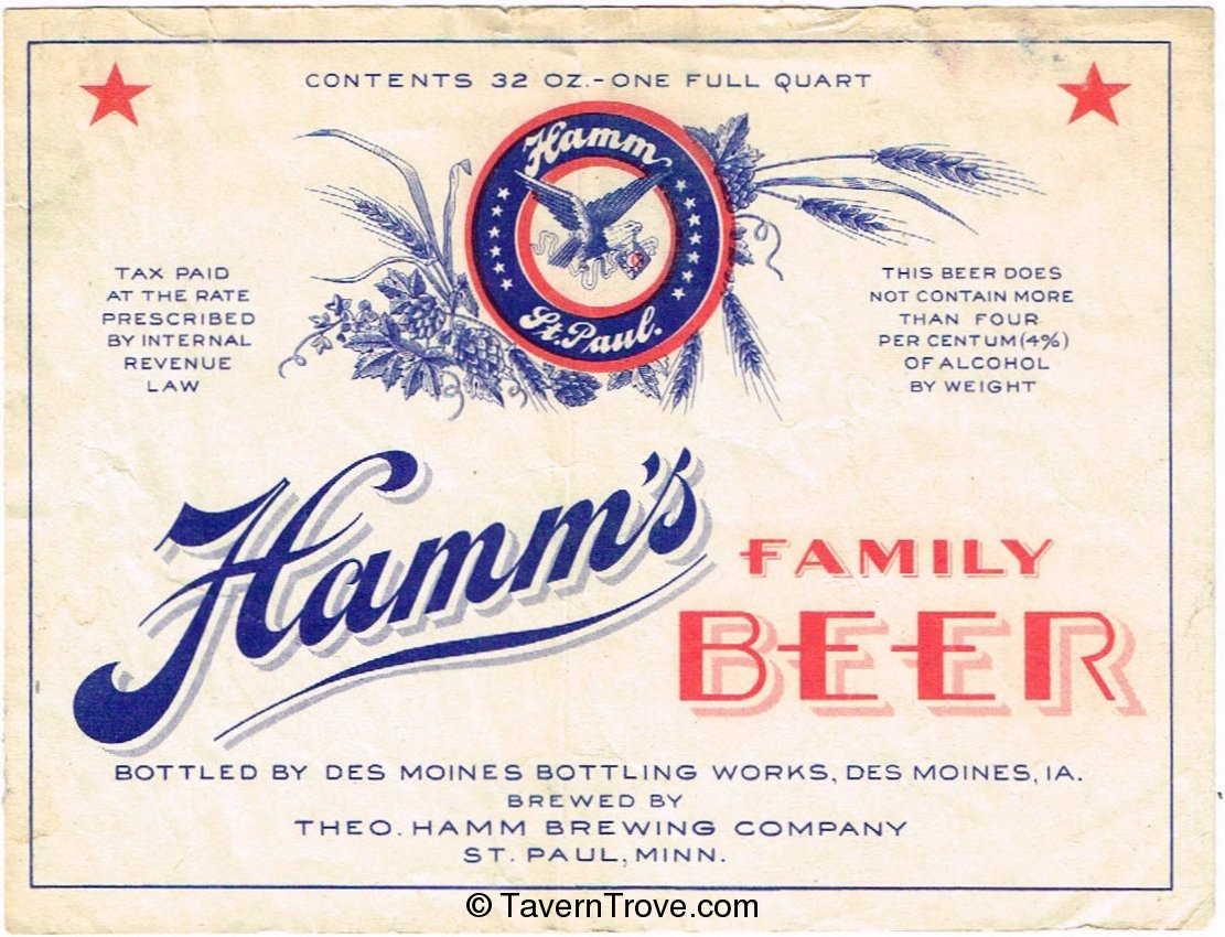 Hamm's Family Beer