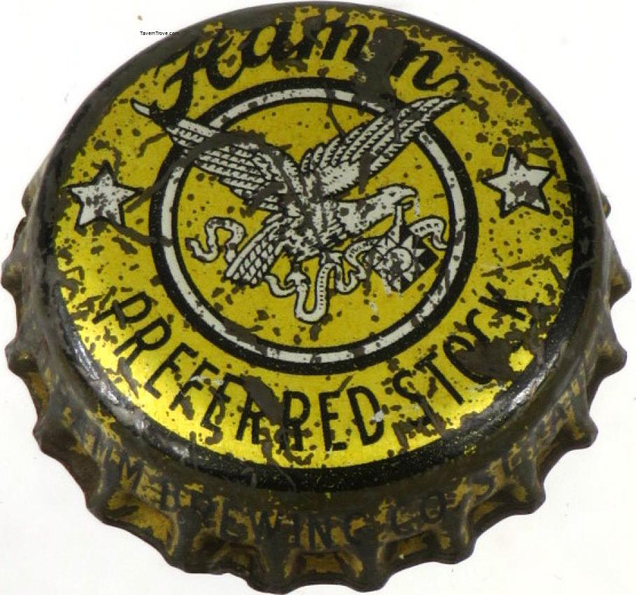 Hamm Preferred Stock Beer (dull gold & silver)