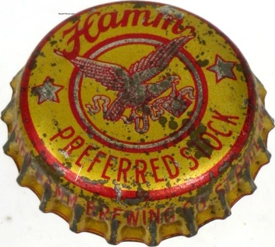 Hamm Preferred Stock Beer (dull red & silver) CCS