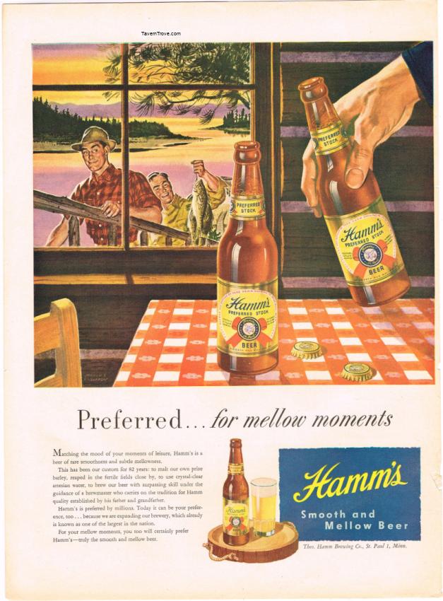 Hamm's Beer Fishermen in Window