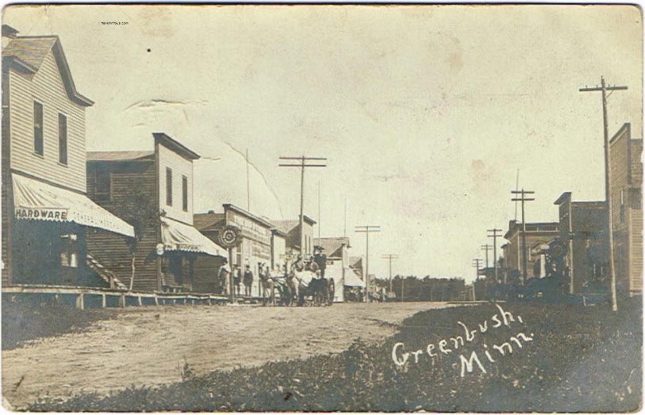 Hamm's Beer Outdoor Lamp & Corner Sign at The Bodega, Greenbrush RPPC